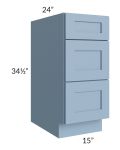 Sky Blue Shaker 15" Drawer Base Cabinet