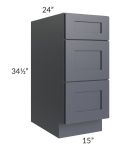 Midtown Indigo Shaker 15" Drawer Base Cabinet