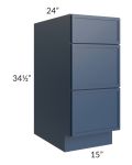Portland Navy Blue 15" Drawer Base Cabinet