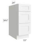 Alpine White Shaker 15" Drawer Base Cabinet