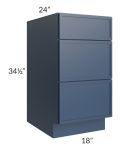 Portland Navy Blue 18" Drawer Base Cabinet