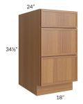 Portland Walnut 18" Drawer Base Cabinet