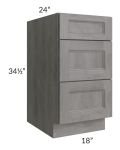 Providence Slate Grey 18" Drawer Base Cabinet
