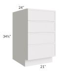 Vienna Cloud 21" 4-Drawer Base Cabinet