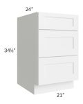 Aspen White Shaker 21" Drawer Base Cabinet