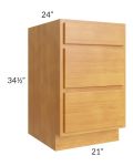Royal Oak 21" 3-Drawer Base Cabinet