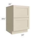 Stratton Khaki Shaker 24" 2-Drawer Base Cabinet