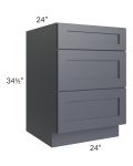 Midtown Indigo Shaker 24" Drawer Base Cabinet