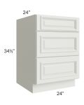 Wellfleet Linen 24" 3-Drawer Base Cabinet - Out of stock through April