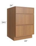 Portland Walnut 24" Drawer Base Cabinet 