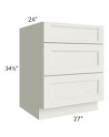 Tuscan Almond Glaze 27" Drawer Base Cabinet