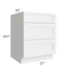 Union White 27" Drawer Base Cabinet