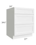 Salem White 27" Drawer Base Cabinet
