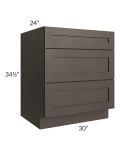 Southport Espresso Shaker 30" 3-Drawer Base Cabinet - Out of stock through June