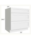 Midtown White Shaker 33" Drawer Base Cabinet