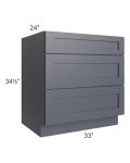 Midtown Indigo Shaker 33" Drawer Base Cabinet