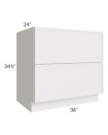 Vienna Cloud 36" 2-Drawer Base Cabinet