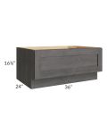 Midtown Dark Grey Shaker 36" Drawer Bench Seat
