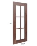 Farmhouse Walnut Shaker 24x36 Diagonal Corner Mullion Door (cabinet not included) - Out of stock through mid April
