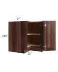 Farmhouse Walnut Shaker 36" Lazy Susan Base Cabinet