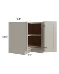 Stratton Light Grey Shaker 36" Lazy Susan Base Cabinet