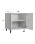 Euro White Grain 24" Full Height Door Desk Base Cabinet
