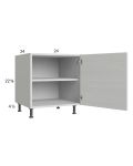 Euro White Grain 24" Full Height Door Desk Base Cabinet with 1 door