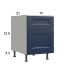 Harbor Navy 18" 2-Drawer Desk Base Cabinet