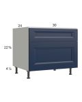 Harbor Navy 30" 2-Drawer Desk Base Cabinet