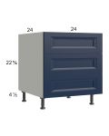 Harbor Navy 24" 3-Drawer Desk Base Cabinet