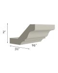 Kingston Pearl Grey Shaker 8' Small Crown Molding