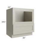 Kingston Pearl Grey Shaker 30" Microwave Base Cabinet 