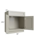 Kingston Pearl Grey Shaker 30" Vanity Sink Base Cabinet