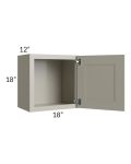 Kingston Pearl Grey Shaker 18x18 Wall Cabinet