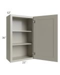 Kingston Pearl Grey Shaker 21x36 Wall Cabinet