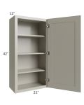 Kingston Pearl Grey Shaker 21x42 Wall Cabinet 