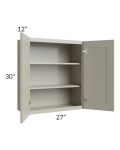 Kingston Pearl Grey Shaker 27x30 Wall Cabinet