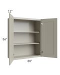 Kingston Pearl Grey Shaker 30x36 Wall Cabinet