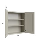 Kingston Pearl Grey Shaker 33x36 Wall Cabinet - Out of stock through April