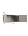 Kingston Pearl Grey Shaker 36x18x27 Wall Cabinet  