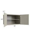 Kingston Pearl Grey Shaker 36x24x27 Wall Cabinet 