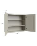 Kingston Pearl Grey Shaker 36x30 Wall Cabinet