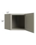 Kingston Pearl Grey Shaker 24x18 Wall Diagonal Corner Cabinet 