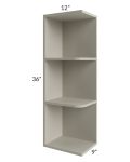 Kingston Pearl Grey Shaker 9x36 Wall End Shelf Cabinet