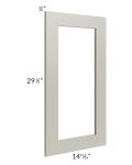 Kingston Pearl Grey Shaker 15x30 Glass Door Only