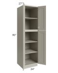 Kingston Pearl Grey Shaker 24x90x27 Wall Pantry Cabinet