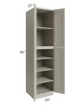 Kingston Pearl Grey Shaker 24x96x27 Wall Pantry Cabinet