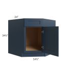 Midtown Blue Shaker 36" Diagonal Corner Sink Base