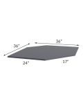 Midtown Indigo Shaker 36" Diagonal Corner Sink Front Floor