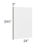 Charlotte White Appliance End Panel with a 3" Return